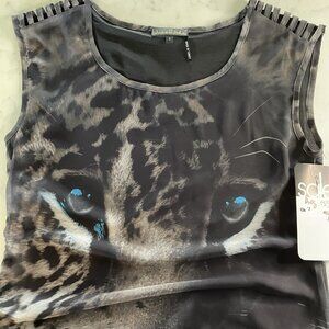 Black Tiger Print Tunic Dress Animal Print – Jane and John